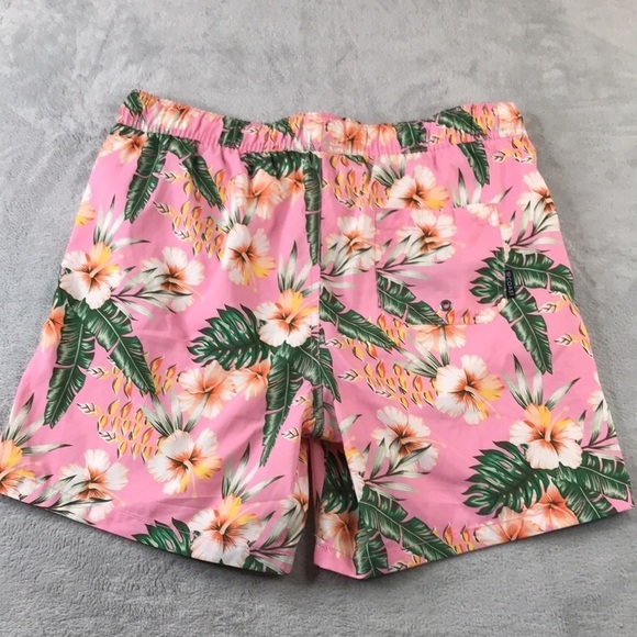 Coast Clothing Men's Pink Floral Swim Trunks Size L - Picture 6 of 9
